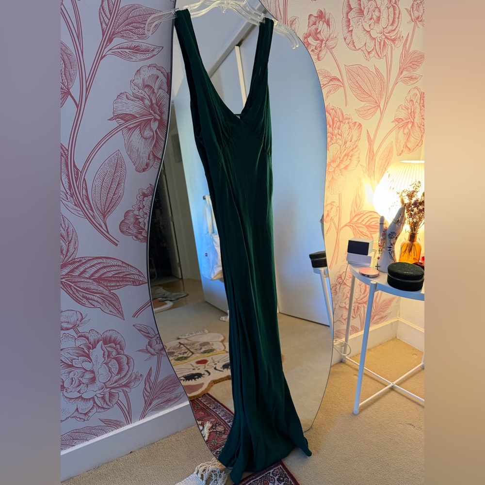 Reformation Beauden Dress Emerald - Size XS